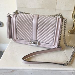 Rebecca Minkoff Pink Quilted Love Crossbody